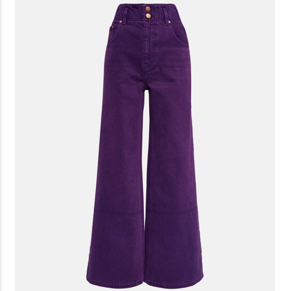Ulla Johnson Margot jeans Purple High-Waisted Wide-Leg Jeans